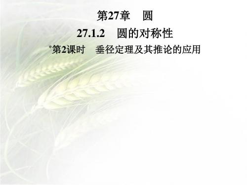 华东版九年级数学下册第27章 27.1.2第2课时 垂径定理及其推论的应用