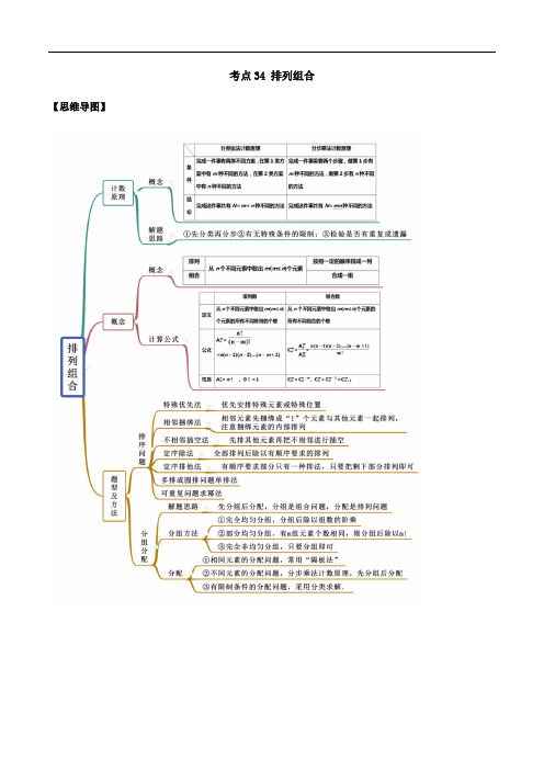 高考数学复习考点34 排列、组合(讲解) (解析版)