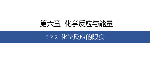 化学人教版(2019)必修第二册6.2.2化学反应的限度(共23张ppt)