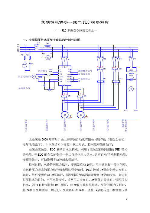 变频恒压供水一拖二PLC程序解析