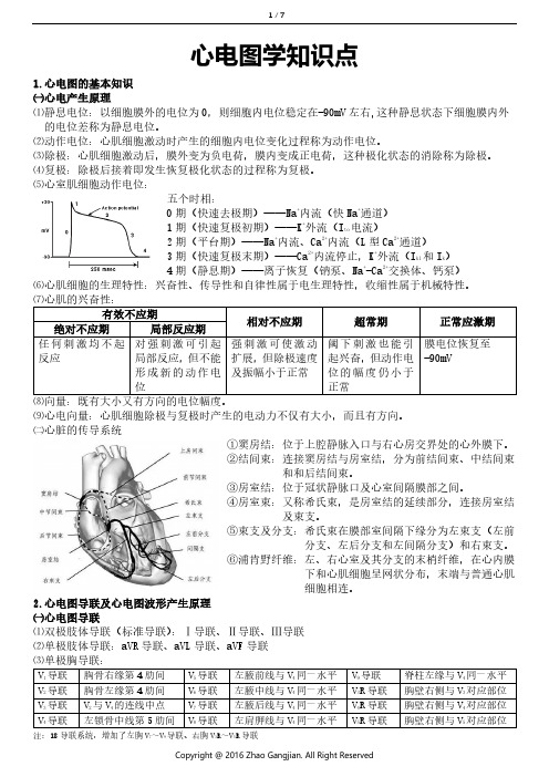 心电图学知识点