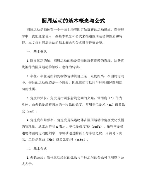 圆周运动的基本概念与公式