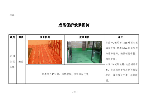 成品保护效果图例