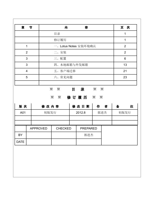 lotusnotes安装与配置