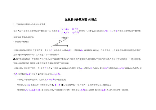 (完整)高中数学选修4—4(坐标系与参数方程)知识点总结,推荐文档