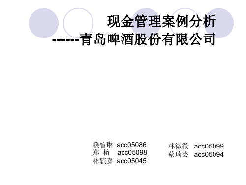 现金管理案例分析