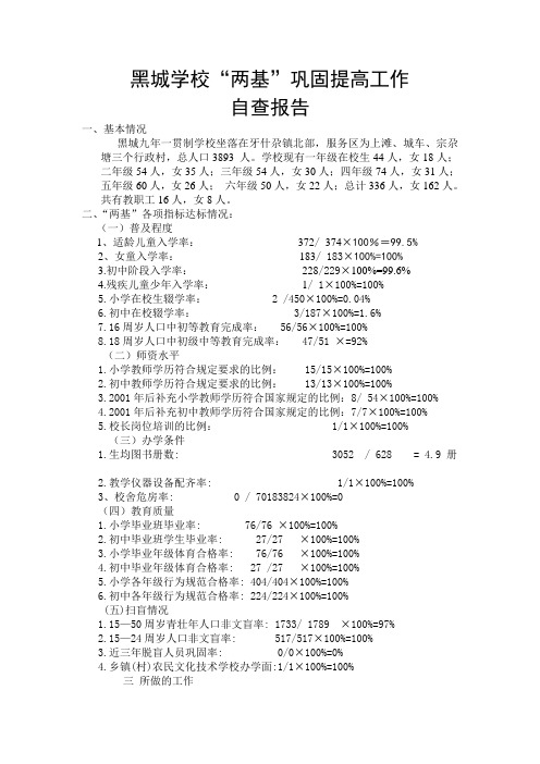 学校两基验收汇报材料