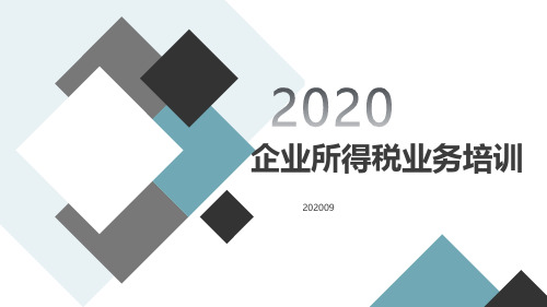 企业所得税业务培训(2020版)