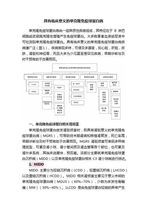 具有临床意义的单克隆免疫球蛋白病