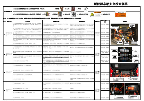 纯电动车辆安全检查处置点检表