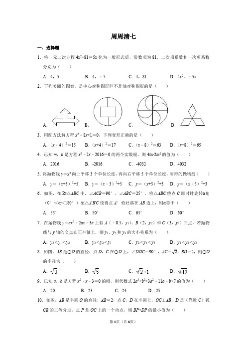 九年级周周清7