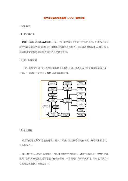 航空公司运行管理系统(FOC)解决方案