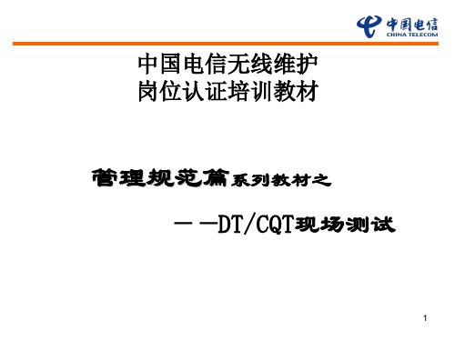 《中国电信DTCQT现场测试培训教材》精品文档56页