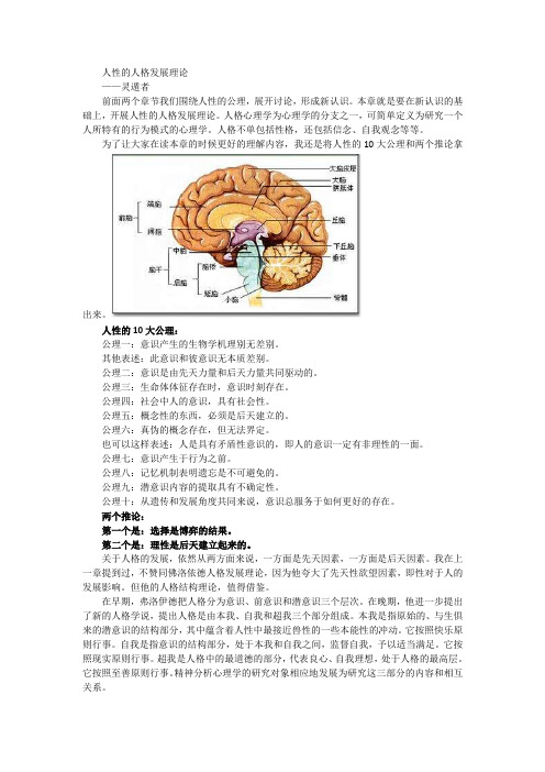 人性的人格发展理论