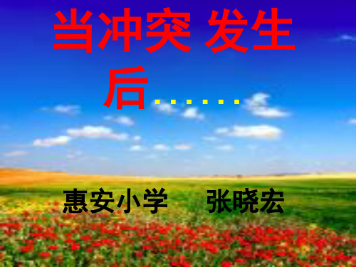 《当矛盾发生后》PPT课件