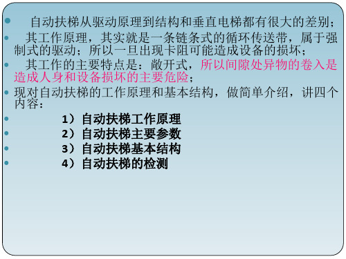 自动扶梯及自动人行道结构及原理PPT