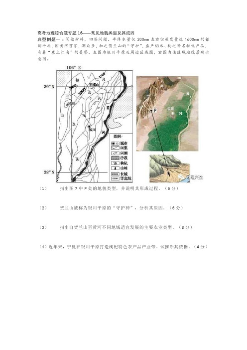 常见地貌类型1