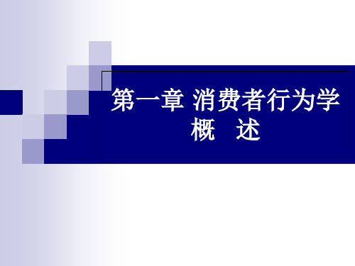 教学课件消费者行为学第一章消费者行为学概述