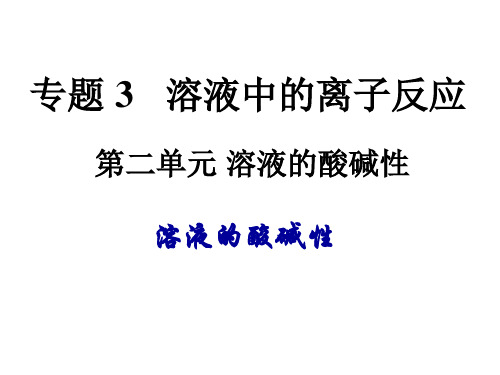 3.2.1 溶液的酸碱性 ppt课件1 - 苏教版ylin