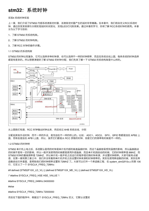 stm32：系统时钟