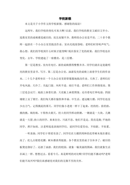 学校新貌_小学作文