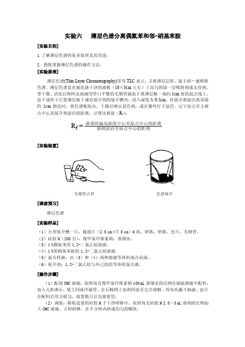 实验3薄层色谱分离偶氮苯和邻-硝基苯胺