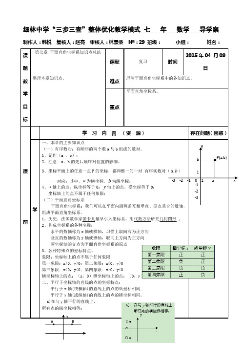 第七章 平面直角坐标系知识点总结