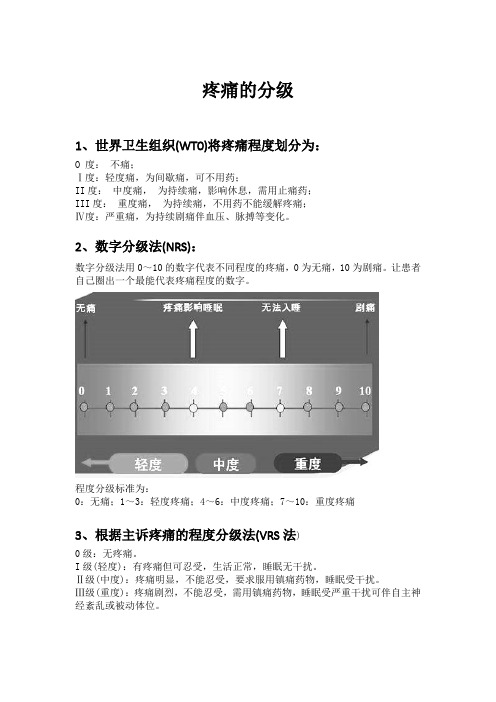 疼痛评定表