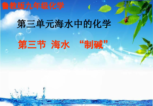 鲁教版五四制九年级化学全第三单元第三海水制碱教学课件 (共36张PPT)