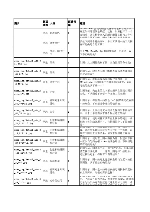 Adobe Illustrator CS4一部分大纲少一题