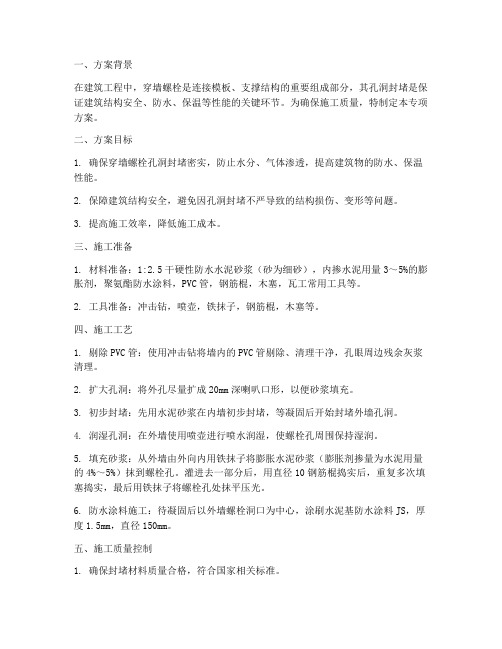 穿墙螺栓封堵专项方案