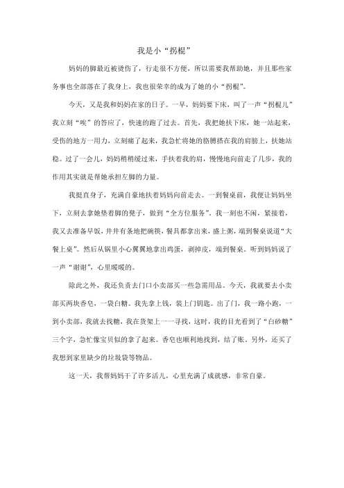 初中作文:我是小“拐棍”