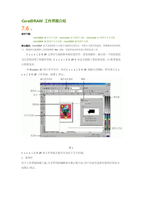 CorelDRAW 工作界面介绍