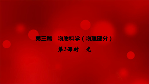 2020年浙江中考科学总复习课件：讲义 第三篇  第3课时 光(共34张PPT)