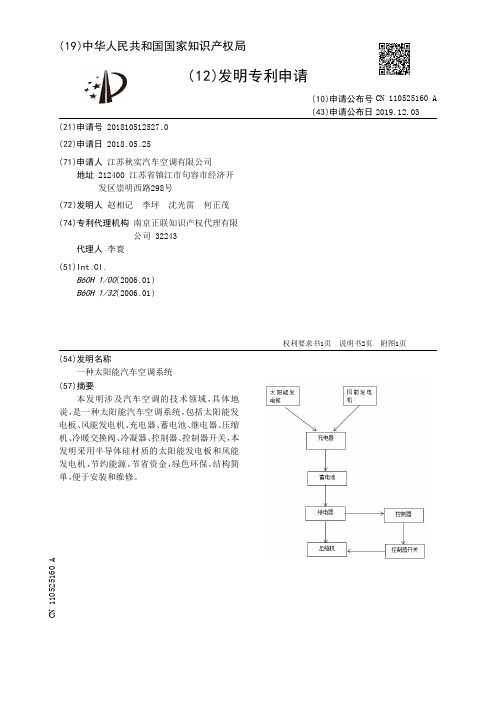 一种太阳能汽车空调系统[发明专利]