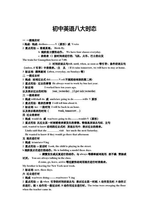 人教版初中英语时态全集