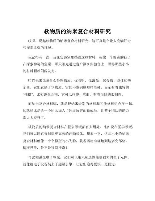 软物质的纳米复合材料研究