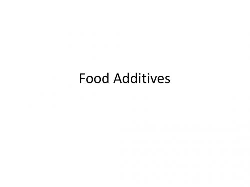 Food additives