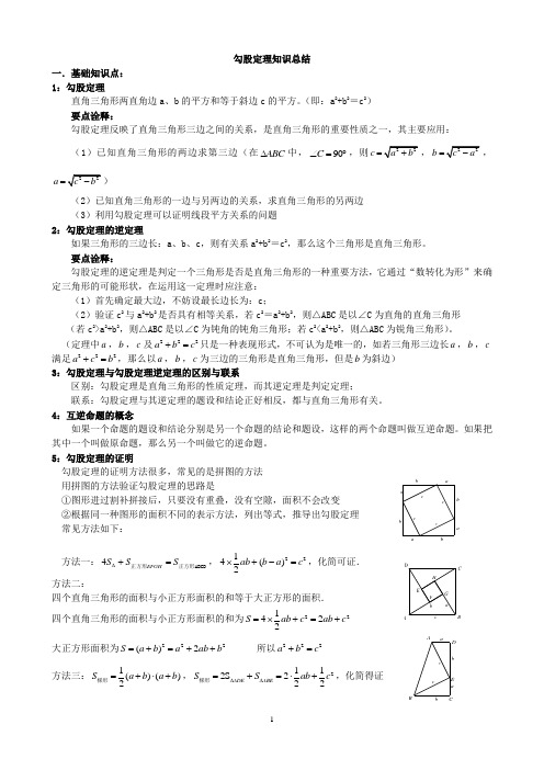 勾股定理全章知识点