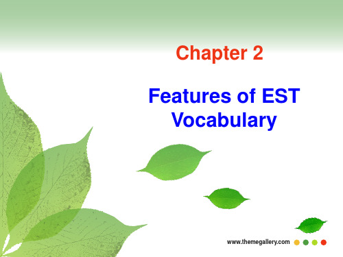 Chapter 2 Features of EST vocabulary