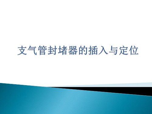 支气管封堵器插入与定位左肺封堵