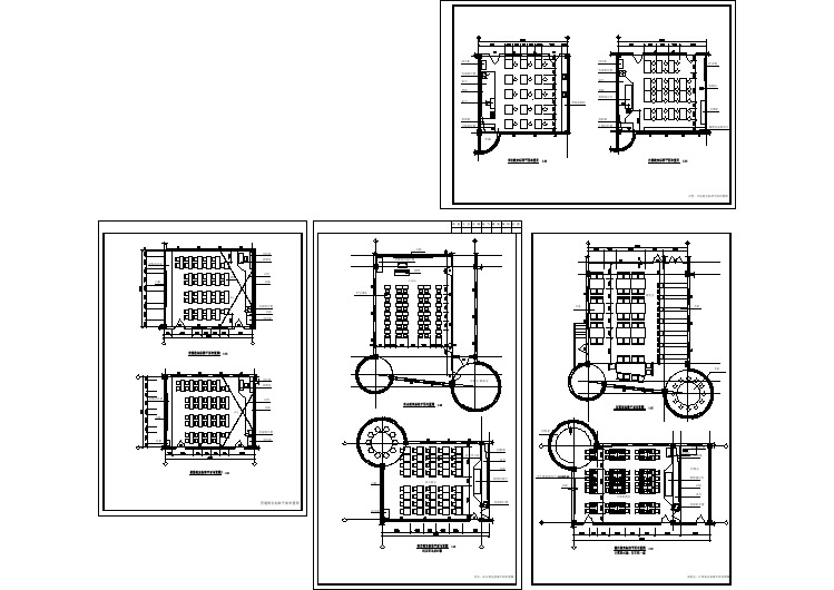 某小学教学楼各教室全套施工设计cad图纸（含平面布置图）