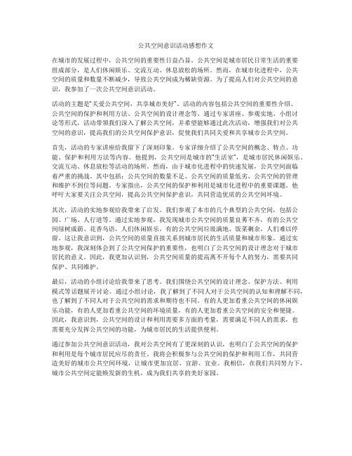 公共空间意识活动感想作文