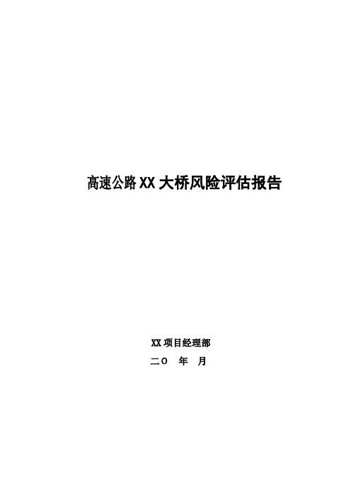 大桥施工安全风险评估报告