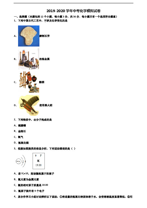 2023届拉萨市名校中考化学统考试题