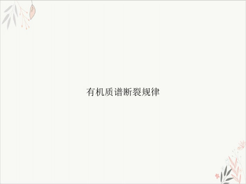 有机质谱断裂规律课件-PPT