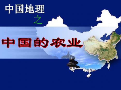 中国的农业 课件
