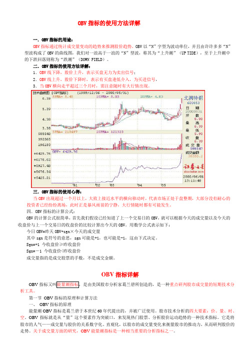 【OBV指标详解】OBV能量潮的使用及分析技巧