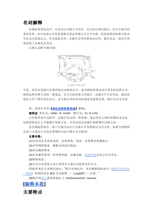 外贸信用证   详细说明