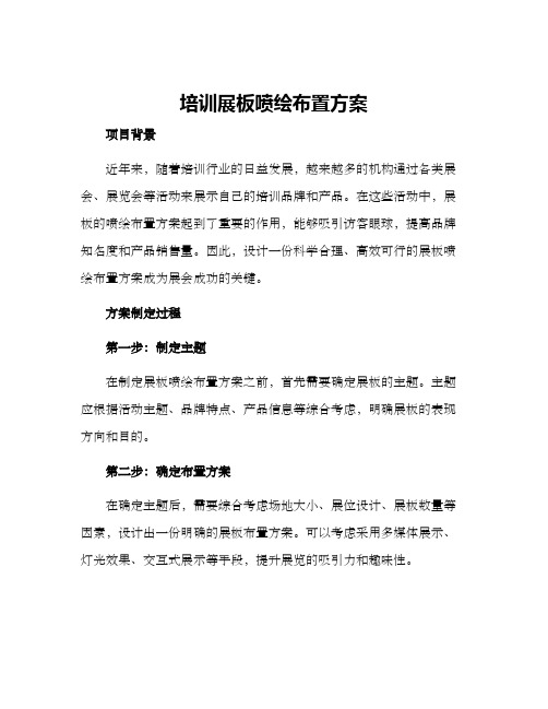 培训展板喷绘布置方案